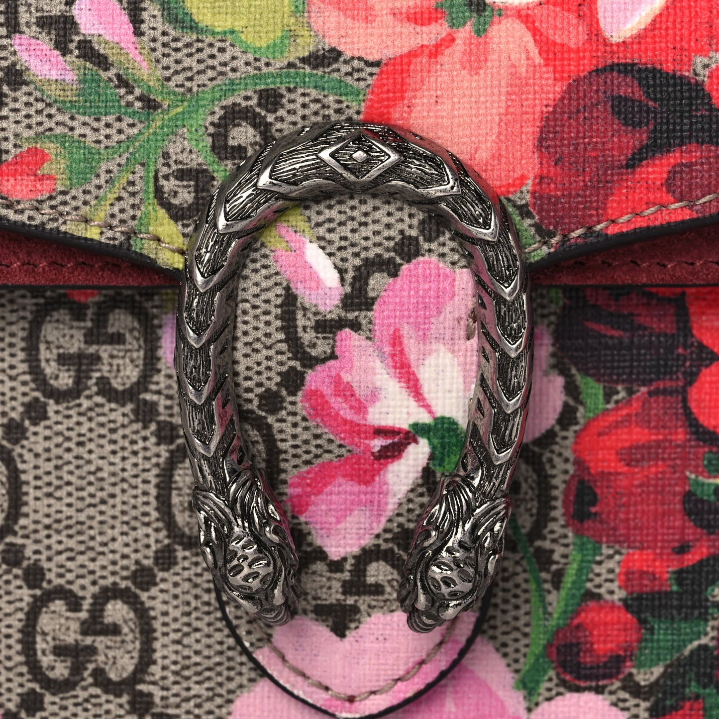 GG Supreme Monogram Blooms Super Mini Dionysus Shoulder Bag Beige Multicolor Dry Rose