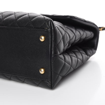 Chanel Caviar Lizard Quilted Medium Coco Handle Flap Black 6 of 11