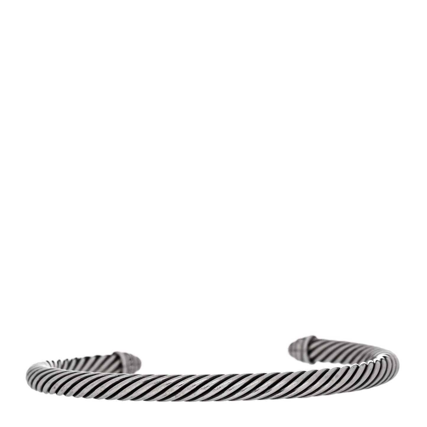 Sterling Silver Diamond 5mm Cable Classics Dome Bracelet