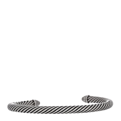 David Yurman Sterling Silver Diamond 5mm Cable Classics Dome Bracelet 2 of 3