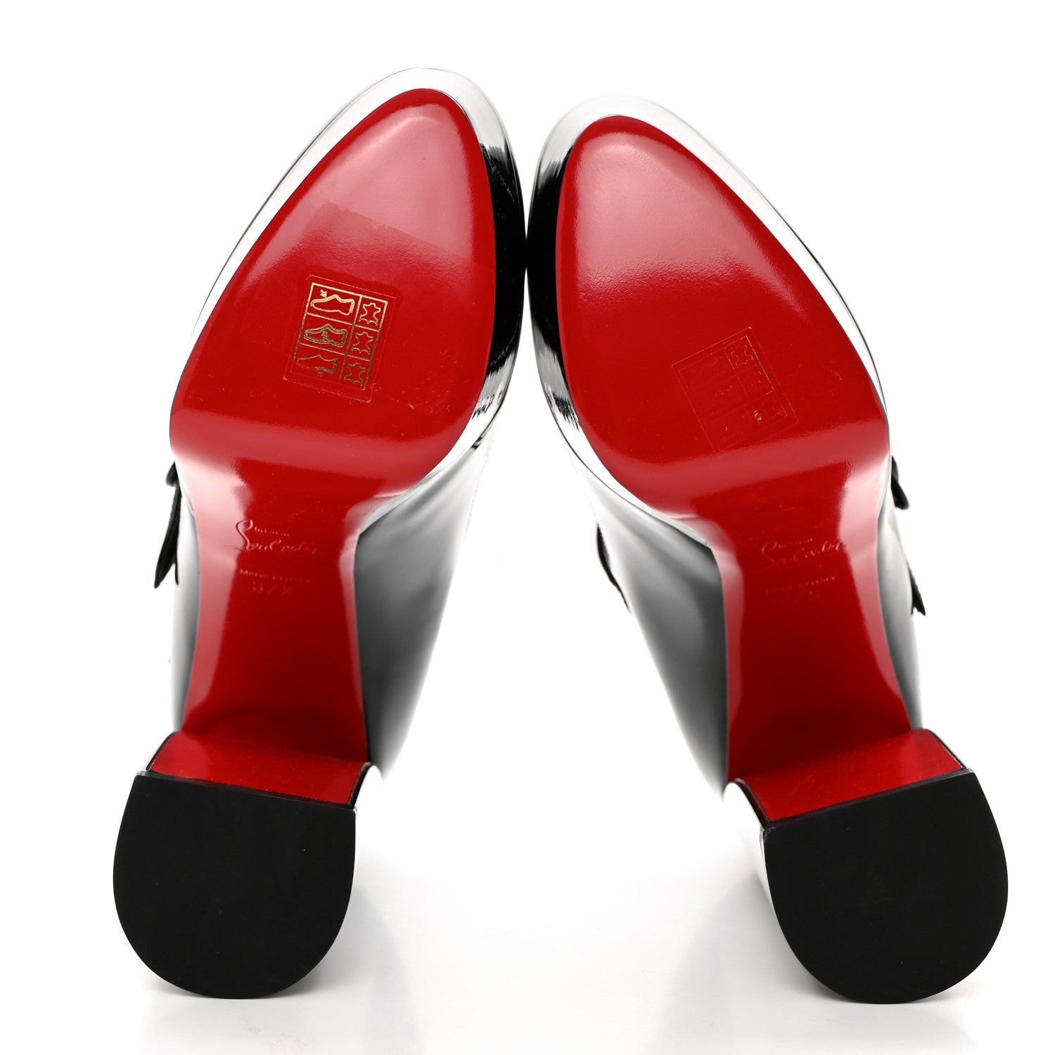 Christian Louboutin Patent Movida Jane 130 Platform Pump 37.5 Black 5 of 8