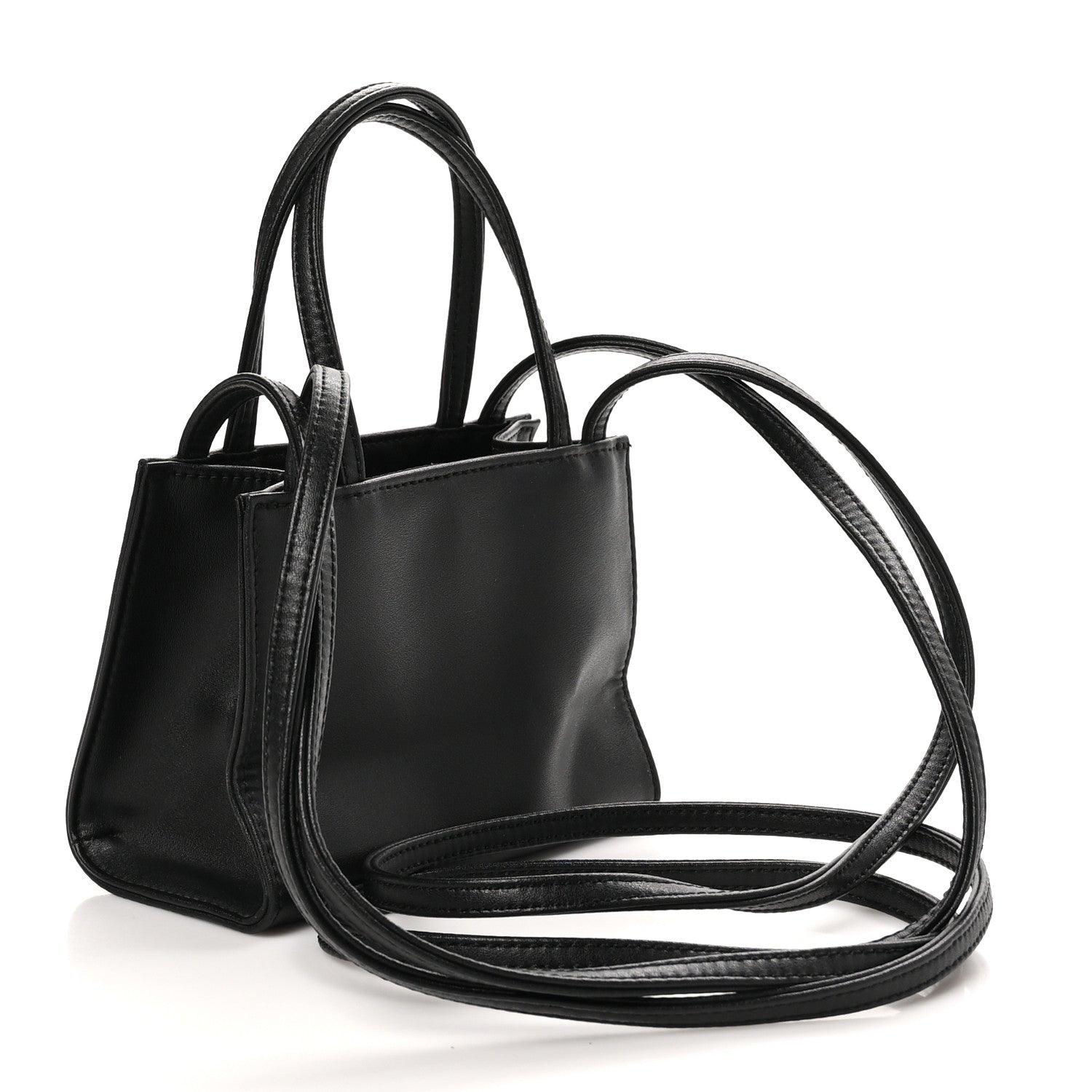 Telfar Vegan Leather Small Shopping Bag Black 3 of 9