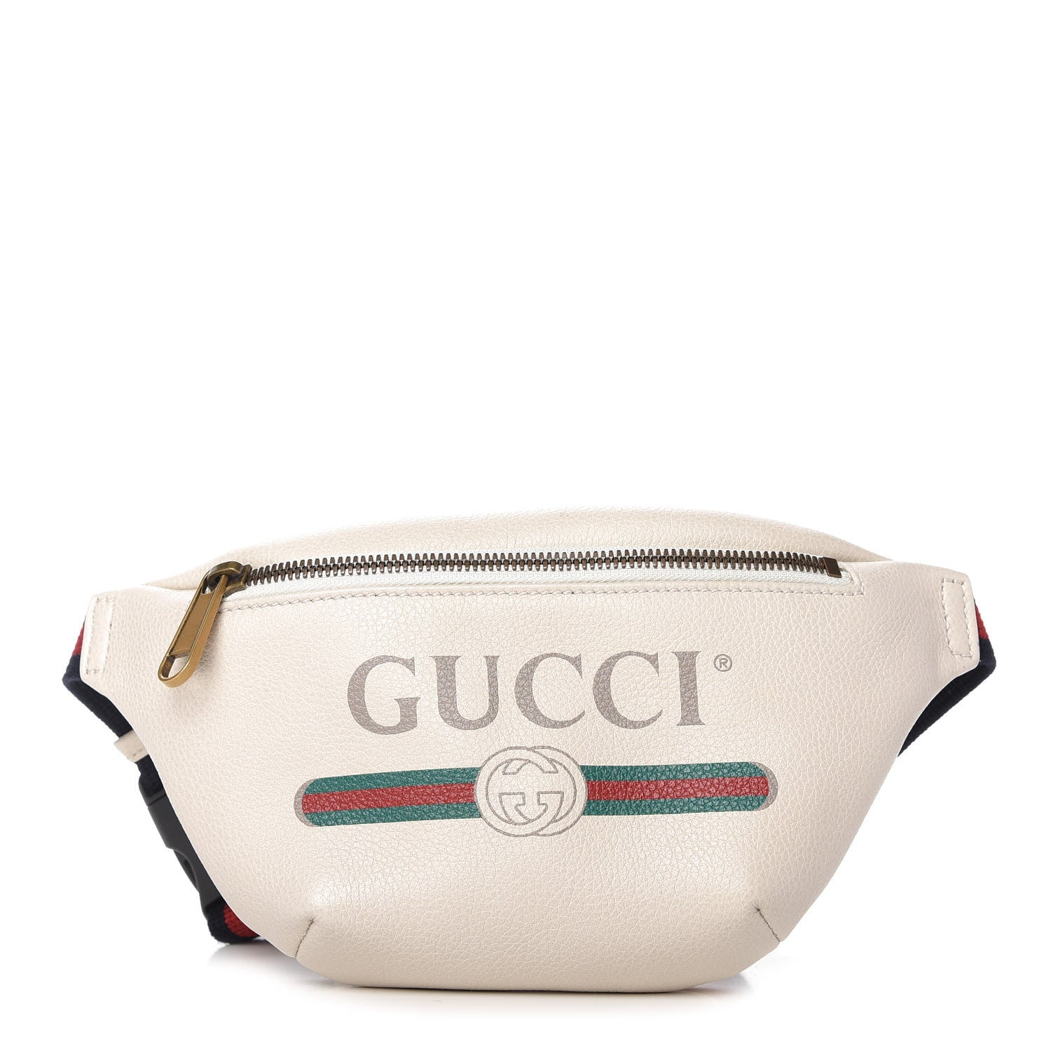 Gucci Grained Calfskin Small Logo Belt Bag White 1 of 10