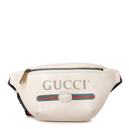 Gucci Grained Calfskin Small Logo Belt Bag White 1 of 10