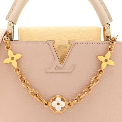 Louis Vuitton Taurillon Enamel Flower Chain Capucines BB Beige Yellow Creme 7 of 9