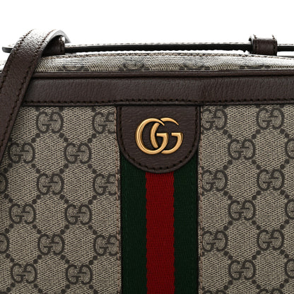 Gucci GG Supreme Monogram Web Small Ophidia Top Handle Shoulder Bag Brown 8 of 10