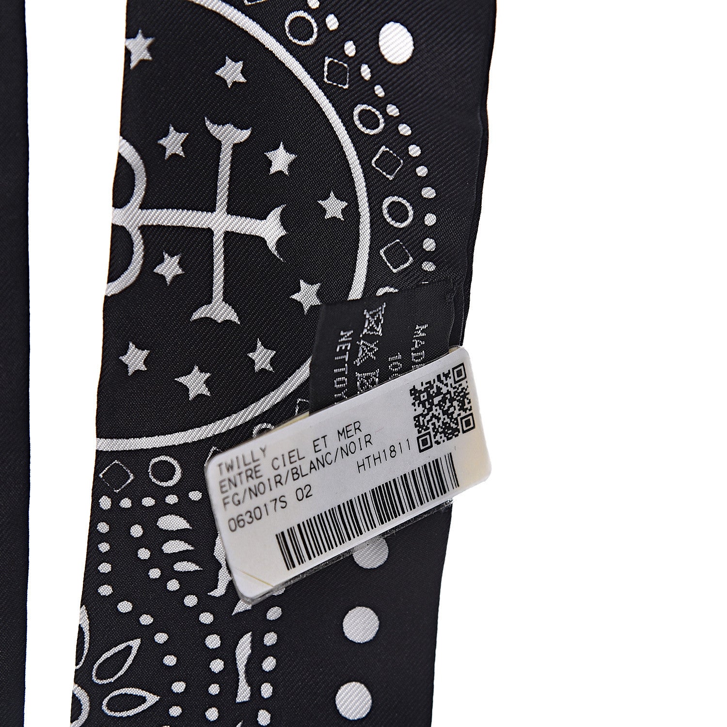 Hermes Silk Entre Ciel Et Mer Twilly Black White 3 of 5