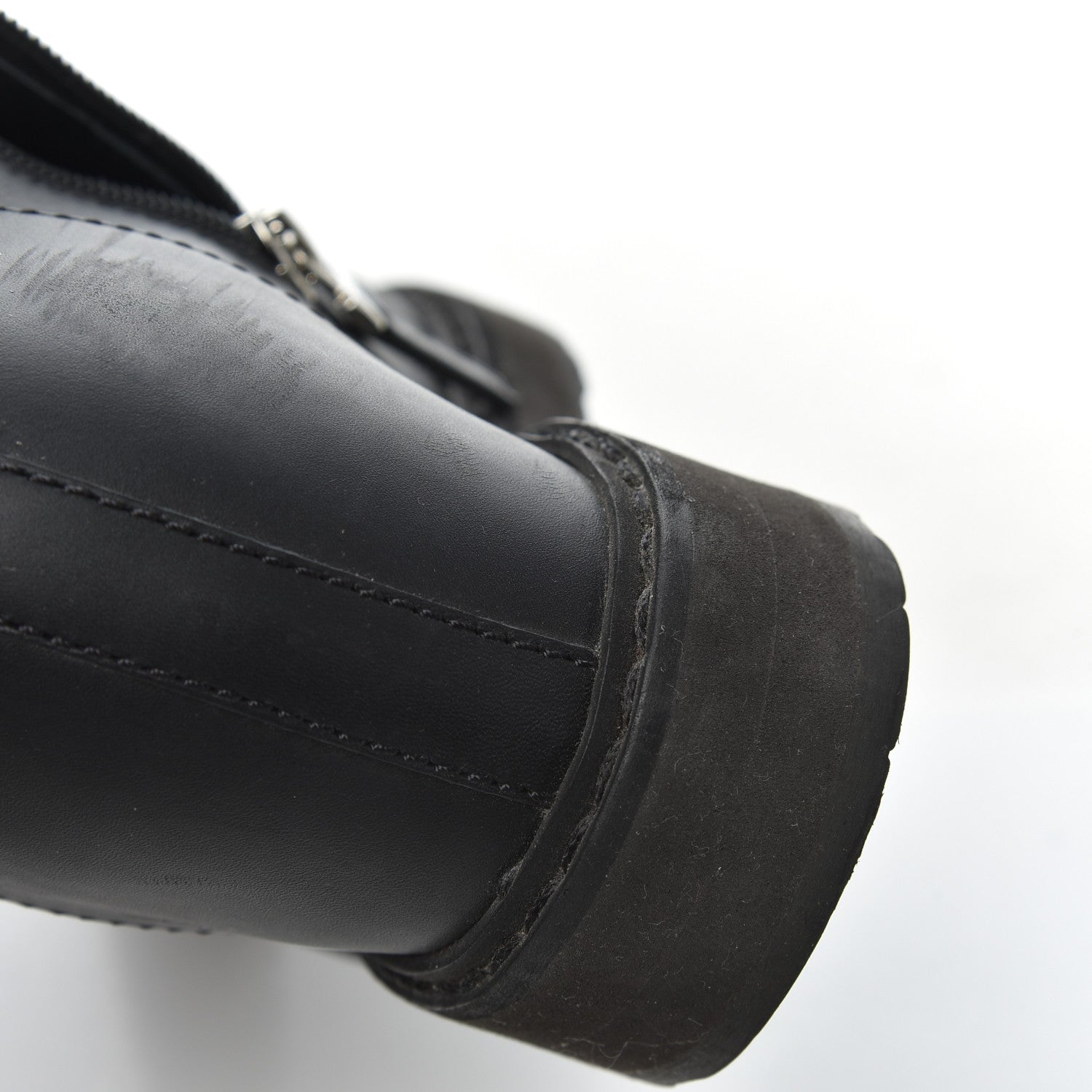 Fendi Calfskin Combat Boots 36.5 Black 13 of 17