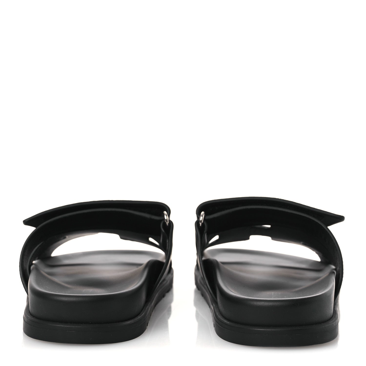 Hermes Calfskin Womens Chypre Sandals 39 Black 6 of 11