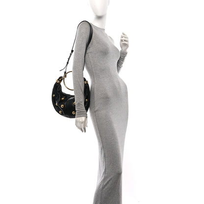 Chloe Calfskin Studded Small Bracelet Hobo Bag Black 2 of 8
