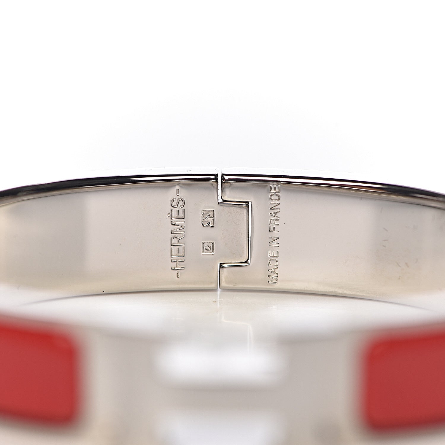 Hermes Enamel Narrow Clic Clac H Bracelet PM Red 5 of 6