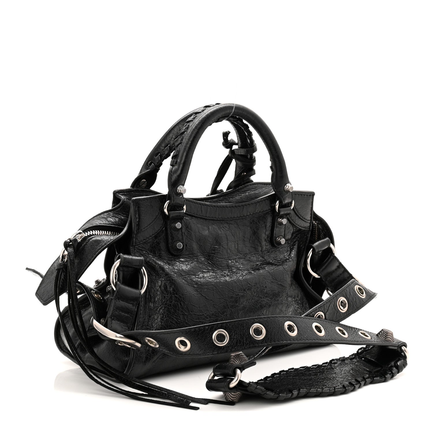Balenciaga Agneau Arena Neo Cagole Handbag XS Black 1818296