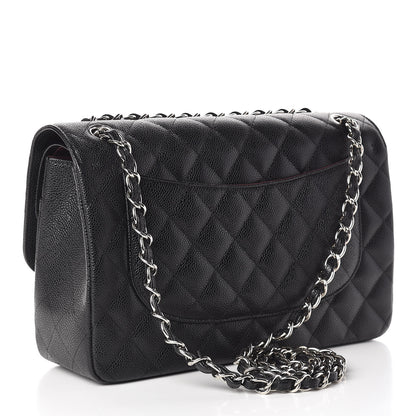 Chanel Caviar Quilted Jumbo Double Flap Black 3 of 12