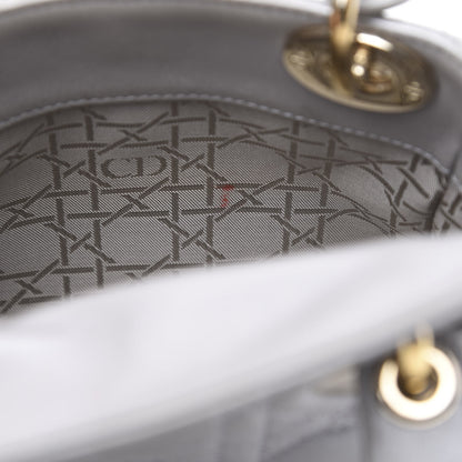 Christian Dior Metallic Lambskin Cannage Mini Lady Dior Grey 12 of 14