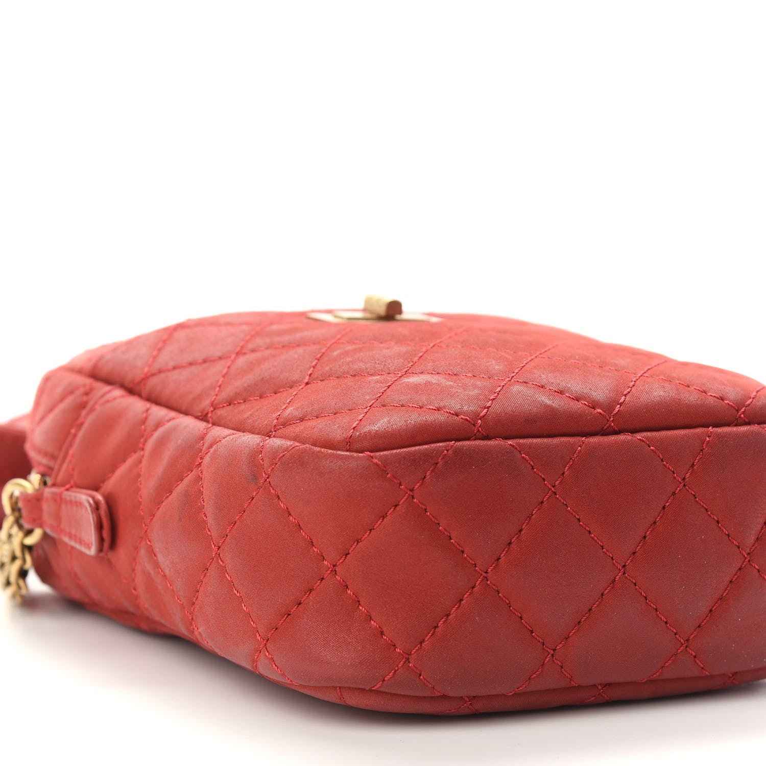 Chanel Iridescent Calfskin Quilted Reissue Camera Case Red 7 of 11
