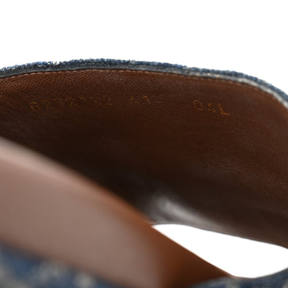 Gucci New Denim GG Monogram Angelina Platform 55mm Slide Sandals 41 Blue Tea 9 of 10