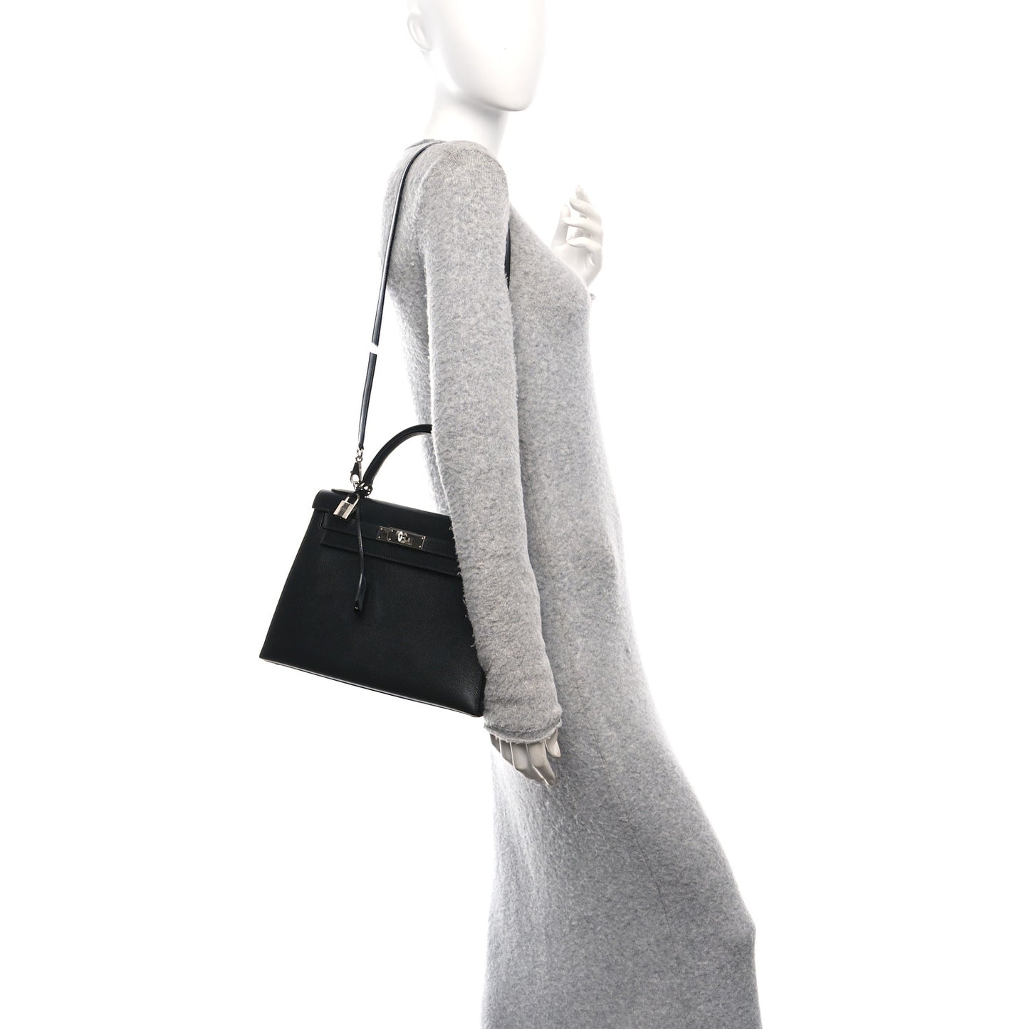 Veau Grain Lisse Kelly Sellier 28 Black