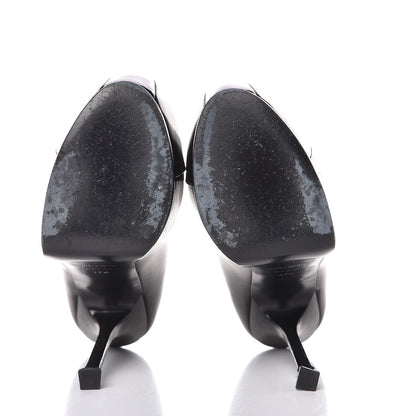 Saint Laurent Calfskin Vitello Vernice Tribtoo 105 Pumps 37.5 Black 7 of 14