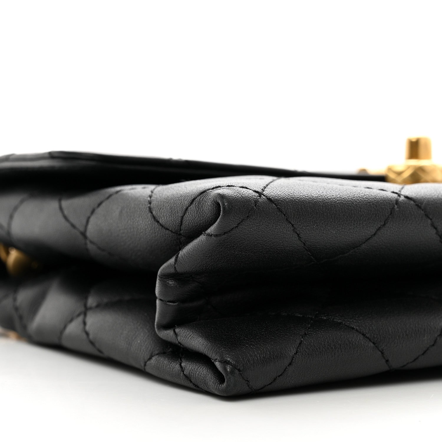 Chanel Lambskin Quilted Small Chain Flap Black 9 of 10