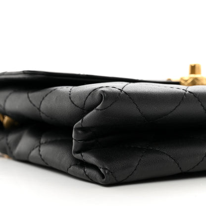 Chanel Lambskin Quilted Small Chain Flap Black 9 of 10