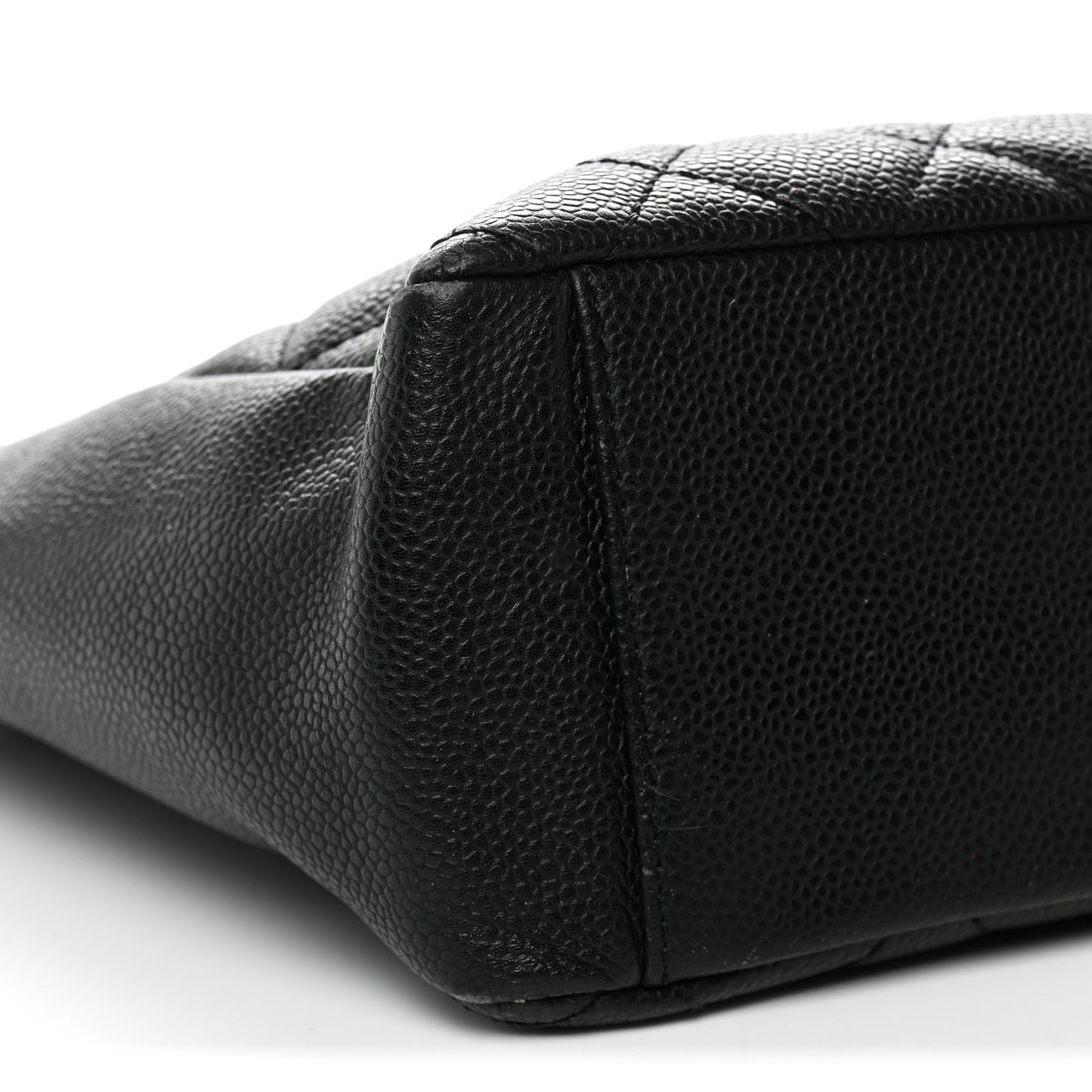 Caviar Quilted Petit Shopping Tote PST Black
