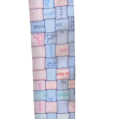 Hermes Silk Bolduc Au Carre Twilly Bleu Pale Rose Pale 4 of 4
