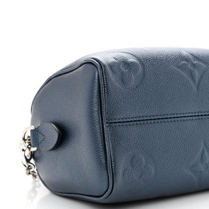 Louis Vuitton Metallic Empreinte Monogram Giant Speedy Bandouliere 20 Navy Nacre 8 of 9