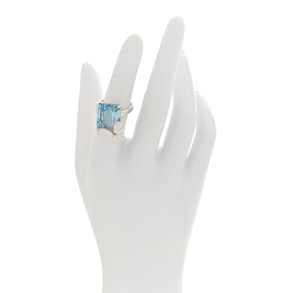Tiffany Sterling Silver 18K Rose Gold Blue Topaz Return to Tiffany Love Bugs Butterfly Ring 51 5.75 2 of 4