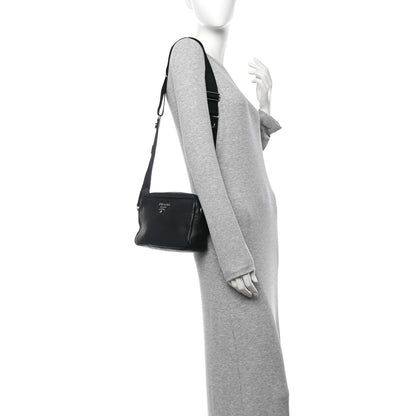 Prada Vitello Daino Camera Crossbody Black 2 of 10
