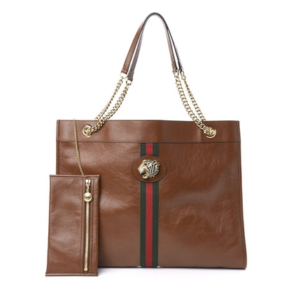 Gucci Calfskin Large Rajah Chain Tote Cuir 1 of 11