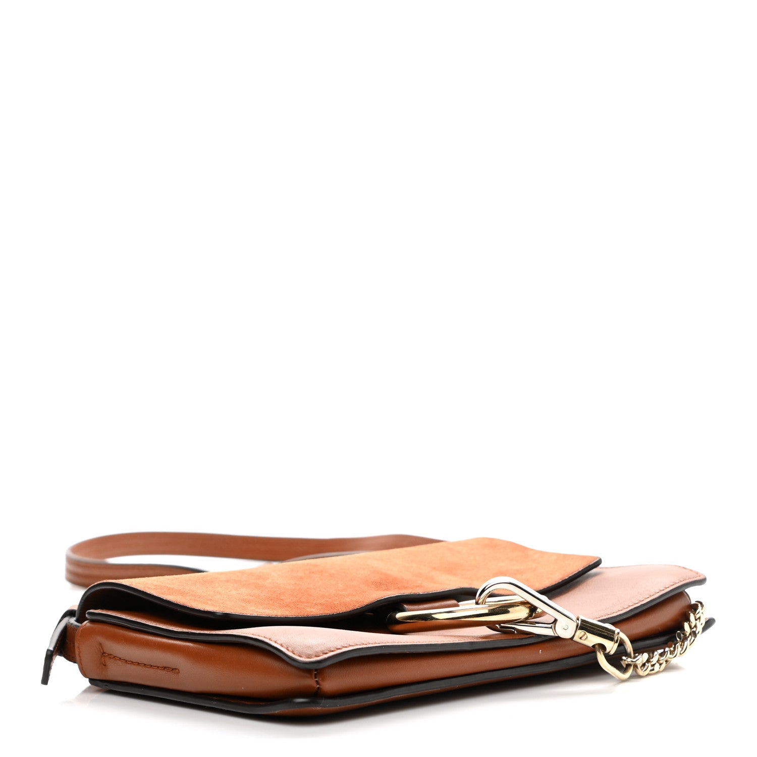 Chloe Suede Calfskin Small Faye Shoulder Bag Tobacco 4 of 11