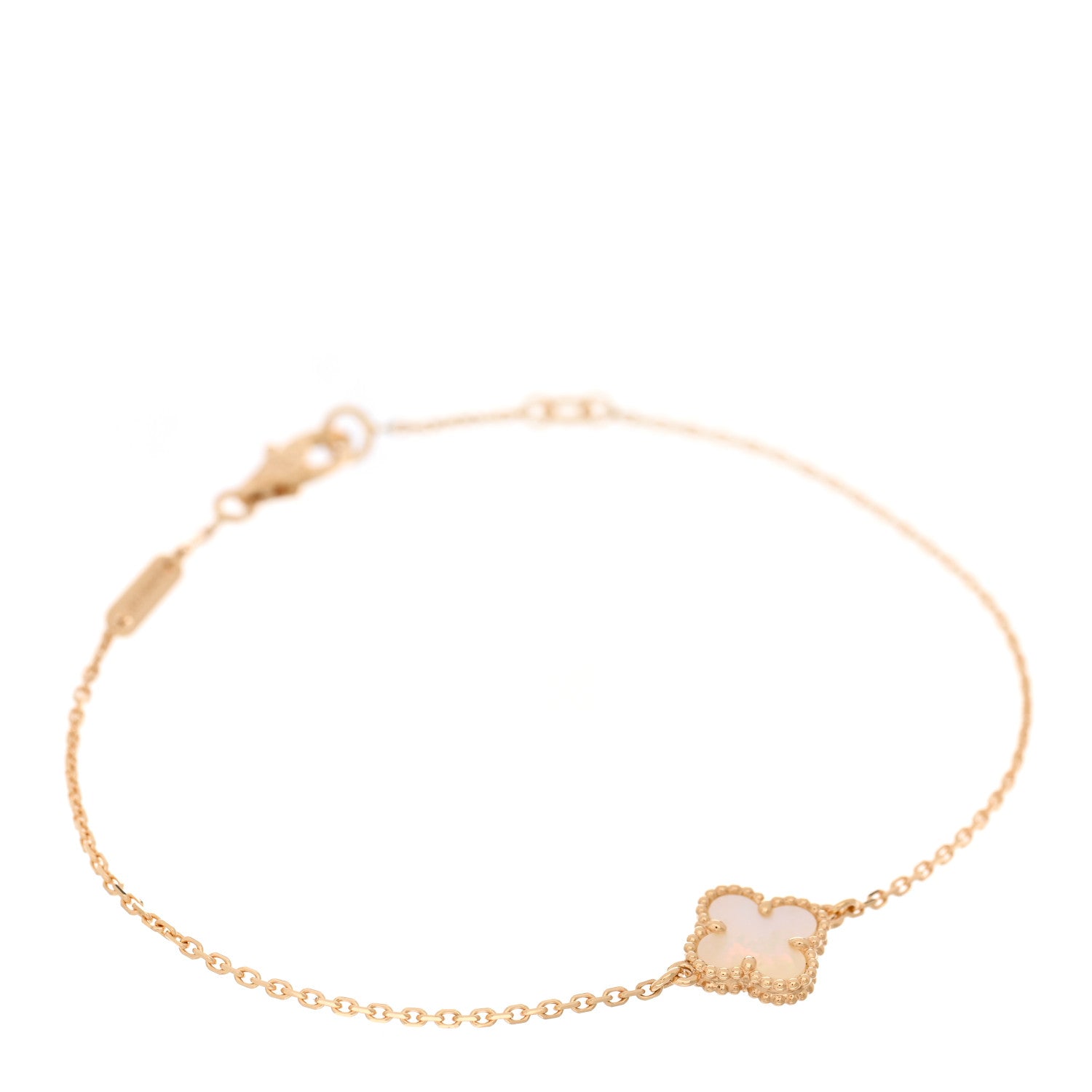 Van Cleef & Arpels 18K Yellow Gold Mother of Pearl Sweet Alhambra Bracelet 1 of 4