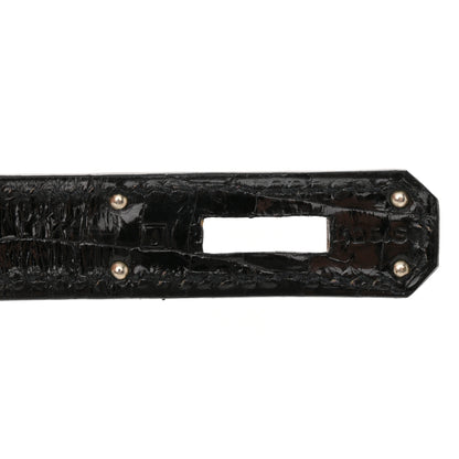 Hermes Shiny Niloticus Crocodile Birkin 30 Black 7 of 15