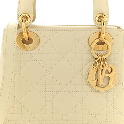 Christian Dior Lambskin Cannage Mini Lady Dior White 8 of 11