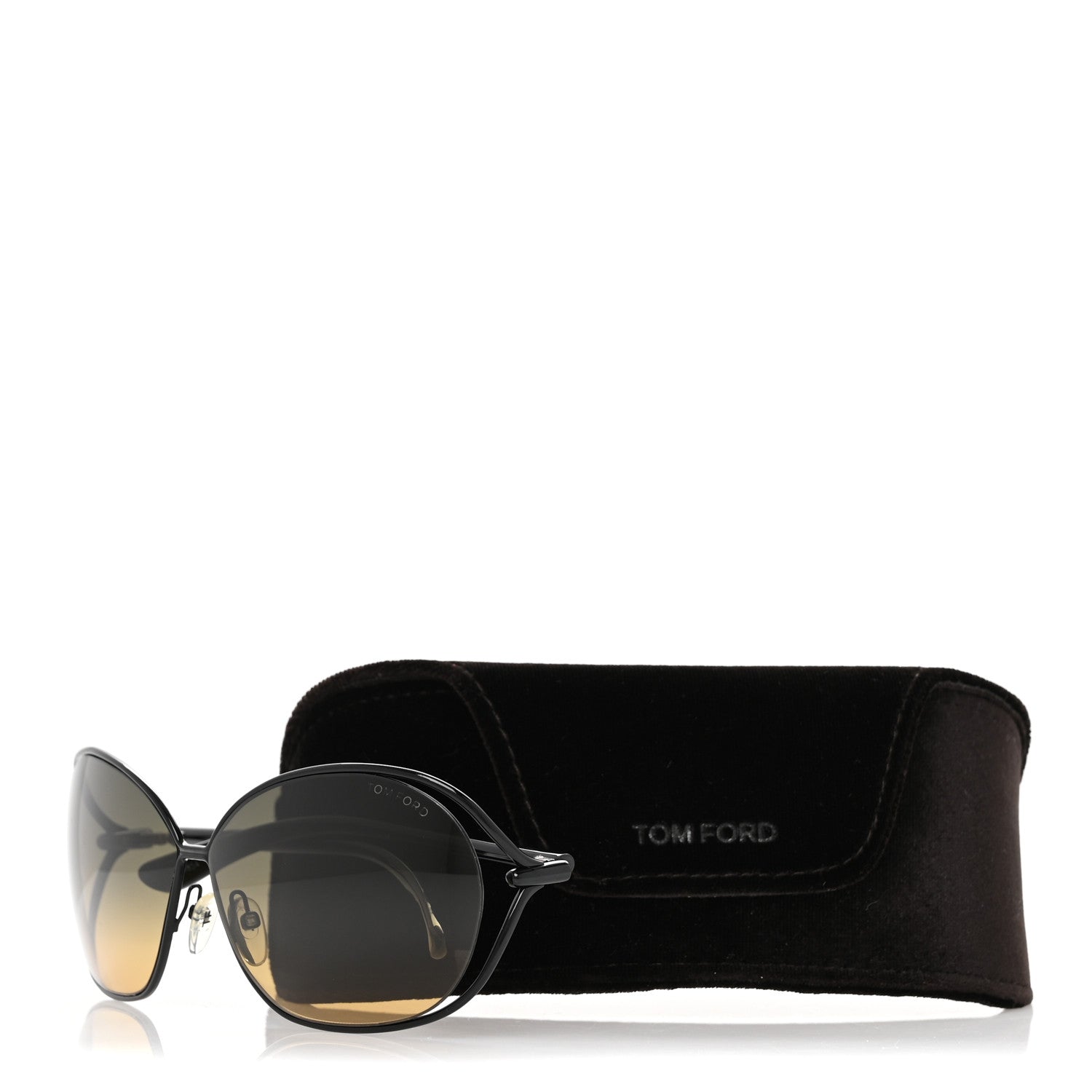 Tom Ford Carla Soft Square Sunglasses TF157 Dark Brown 8 of 8