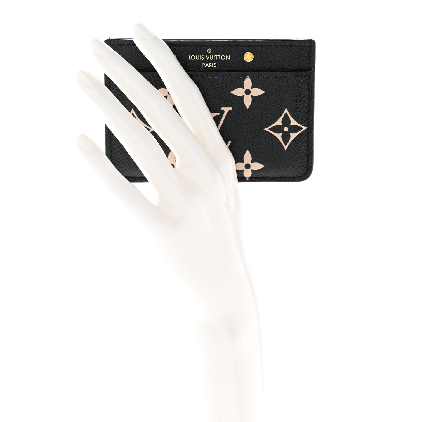 Empreinte Card Holder Black Beige