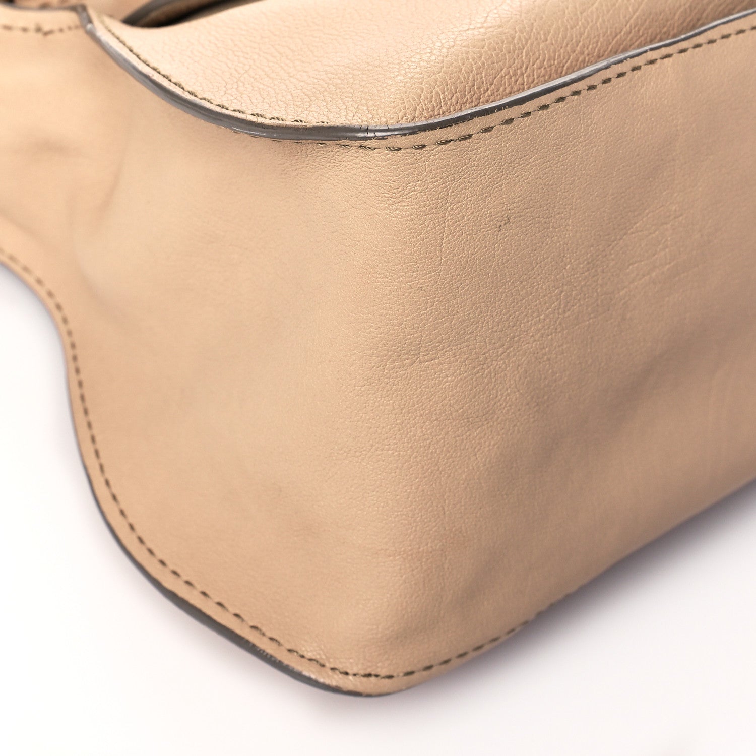 Chloe Calfskin Medium Marcie Nude Satchel Natural 9 of 13