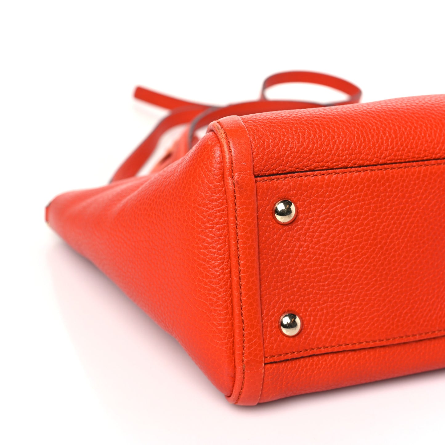 Pebbled Calfskin Small Soho Top Handle Bag Sun Orange