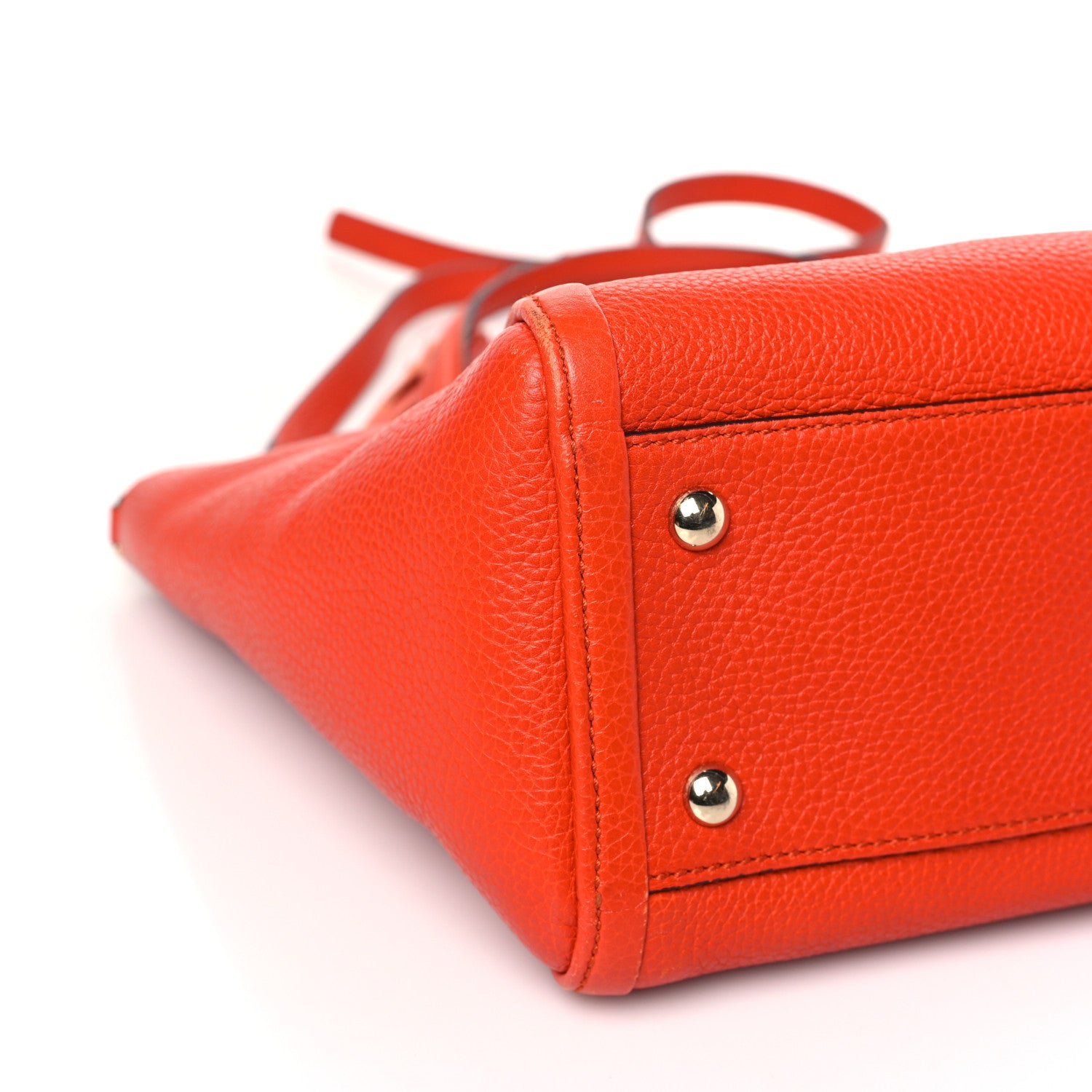 Gucci Pebbled Calfskin Small Soho Top Handle Bag Sun Orange 8 of 9