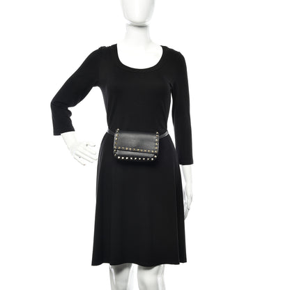 Valentino Garavani Calfskin Rockstud Belt Bag Black 2 of 12