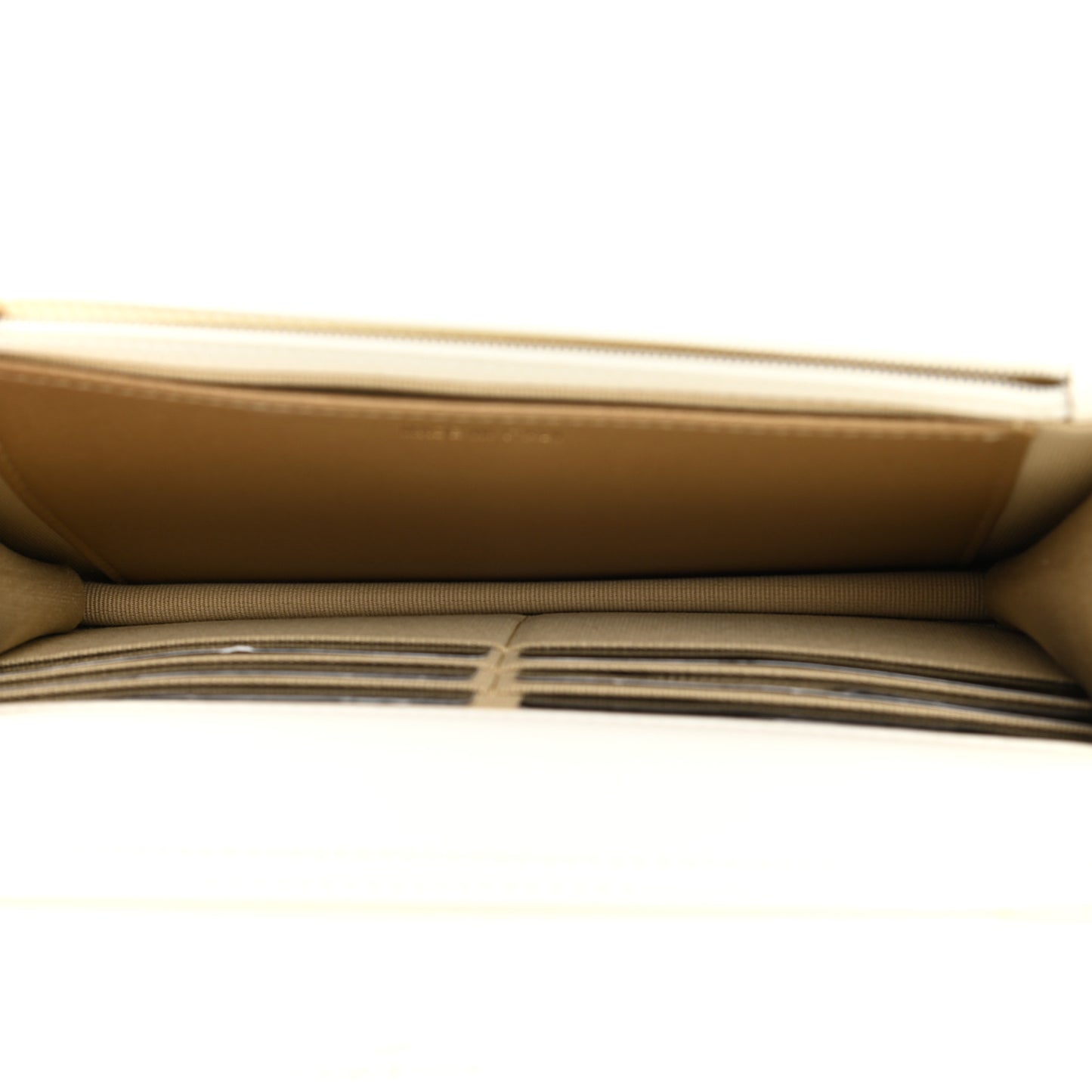 Lambskin Quilted CC Pearl Crush Wallet on Chain WOC White