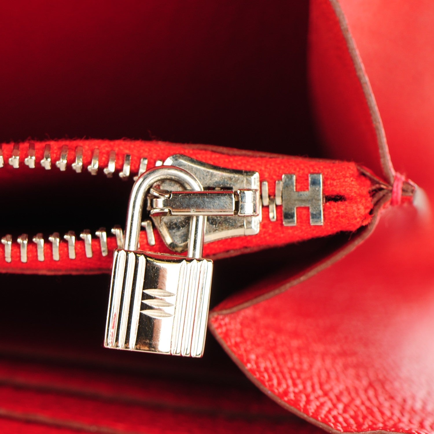 Hermes Chevre Mysore Kelly Longue Wallet Rouge Garance 2 of 10