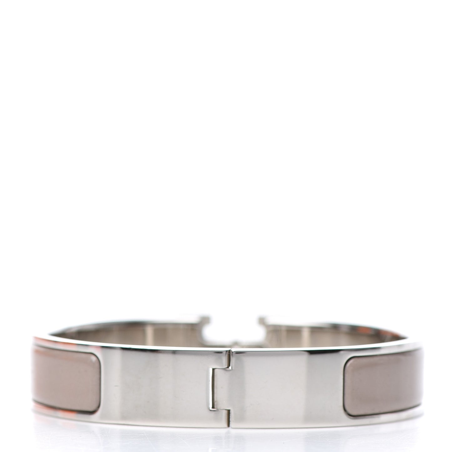 Enamel Narrow Clic Clac H Bracelet PM Marron Glace