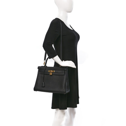 Hermes Togo Kelly Retourne 32 Black 2 of 9