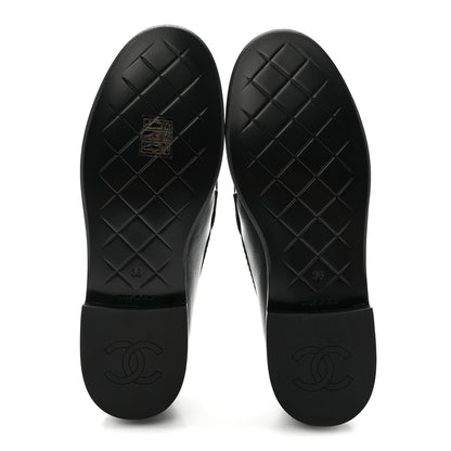 Chanel Lambskin Quilted CC Turnlock Loafers 36 Black 6 of 10