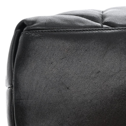 Saint Laurent Lambskin Quilted Medium Loulou Puffer Monogram Chain Satchel Black 13 of 15