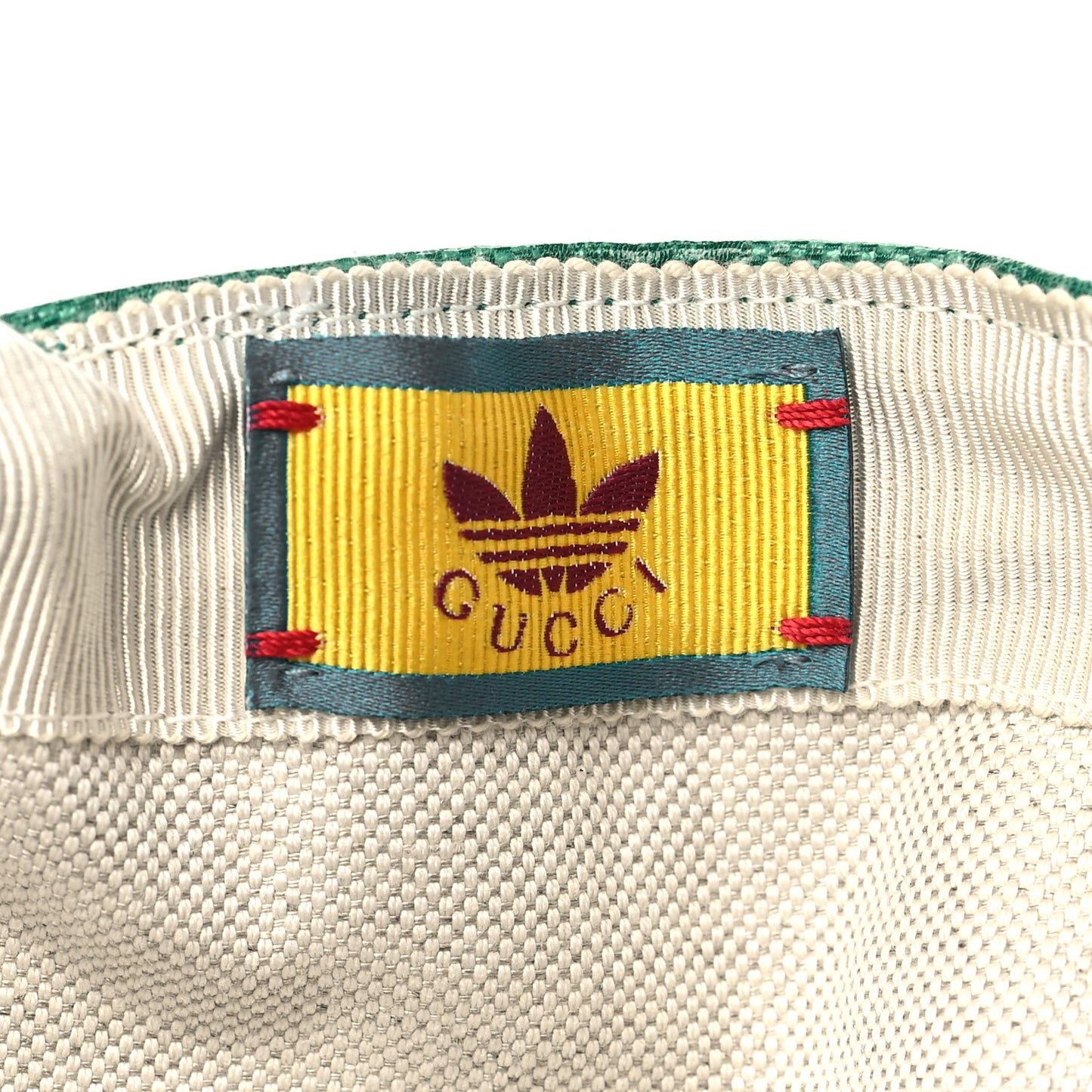 X ADIDAS Crystal Monogram Textured Dollar Calfskin Trefoil Embroidered Stefanos Baseball Hat New Shamarock Black