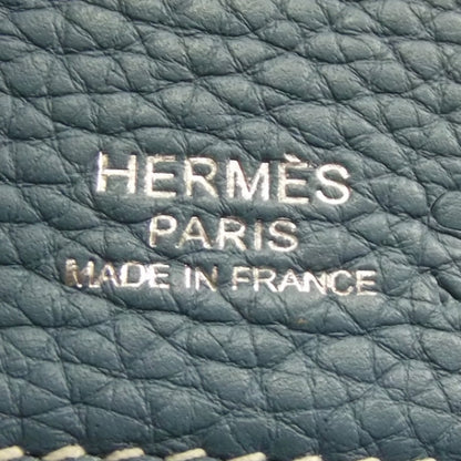 Hermes Clemence Sherpa Backpack Blue Jean 8 of 10