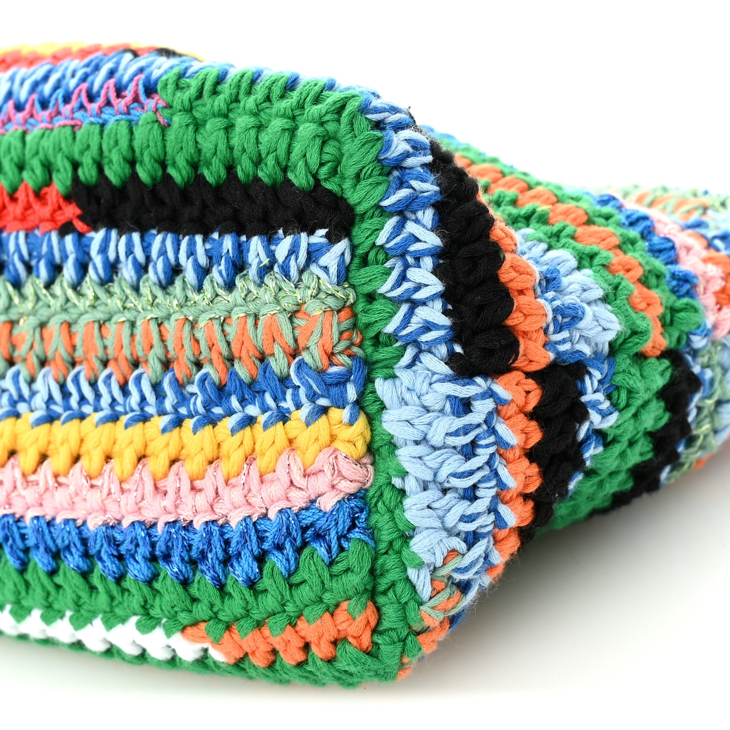 Fabric Crochet Pouch Multicolor