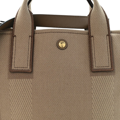 Chloe Canvas Calfskin Medium Logo Carry Tote Deep Taupe 8 of 10